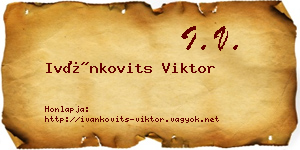 Ivánkovits Viktor névjegykártya