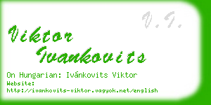 viktor ivankovits business card